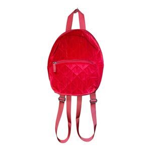 Red Velour Mini‎ Backpack. Very Soft & Pretty.